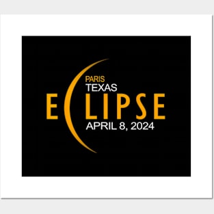 Paris Texas Total Solar Eclipse 2024 Posters and Art